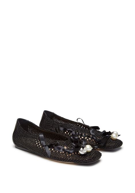 Ballerine con pendente in nero - donna SIMONE ROCHA | RMP18TB0789BLKPRL